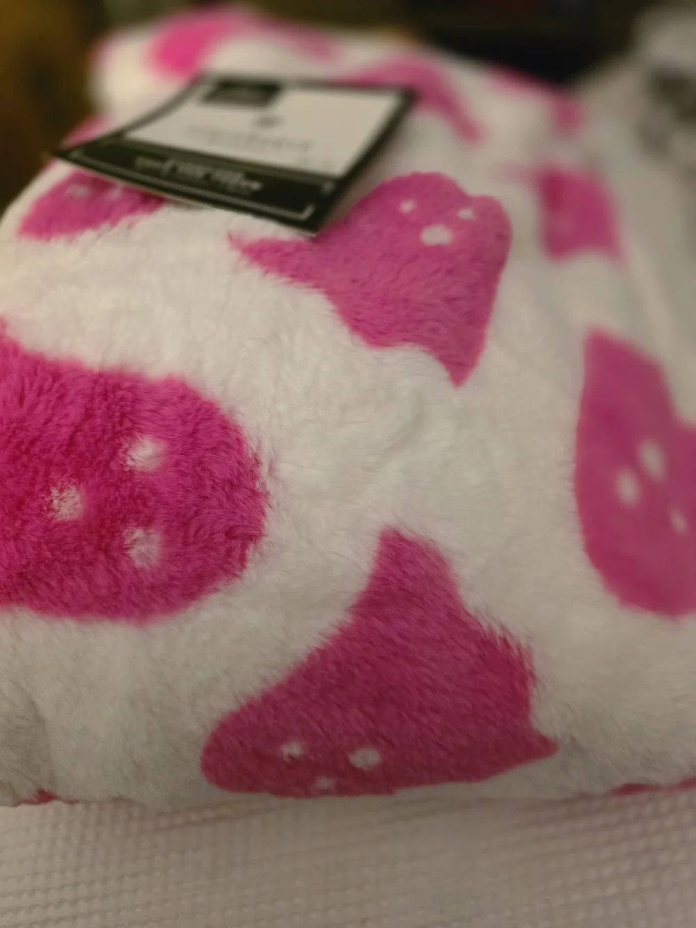 Storehouse Seasonal Oversized Faux Fur Throw - Pink & White